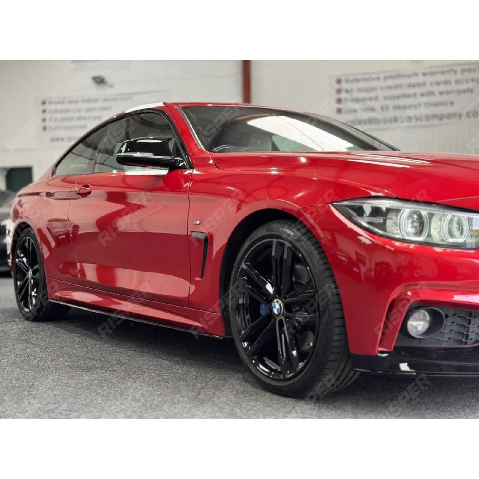 Side Skirt Splitters In Gloss Black For BMW 4 Series F32/F36  M Sport