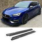 Side Skirt Splitters In Gloss Black For Cupra Leon 2020+ For Seat Leon Fr Mk4 2020+