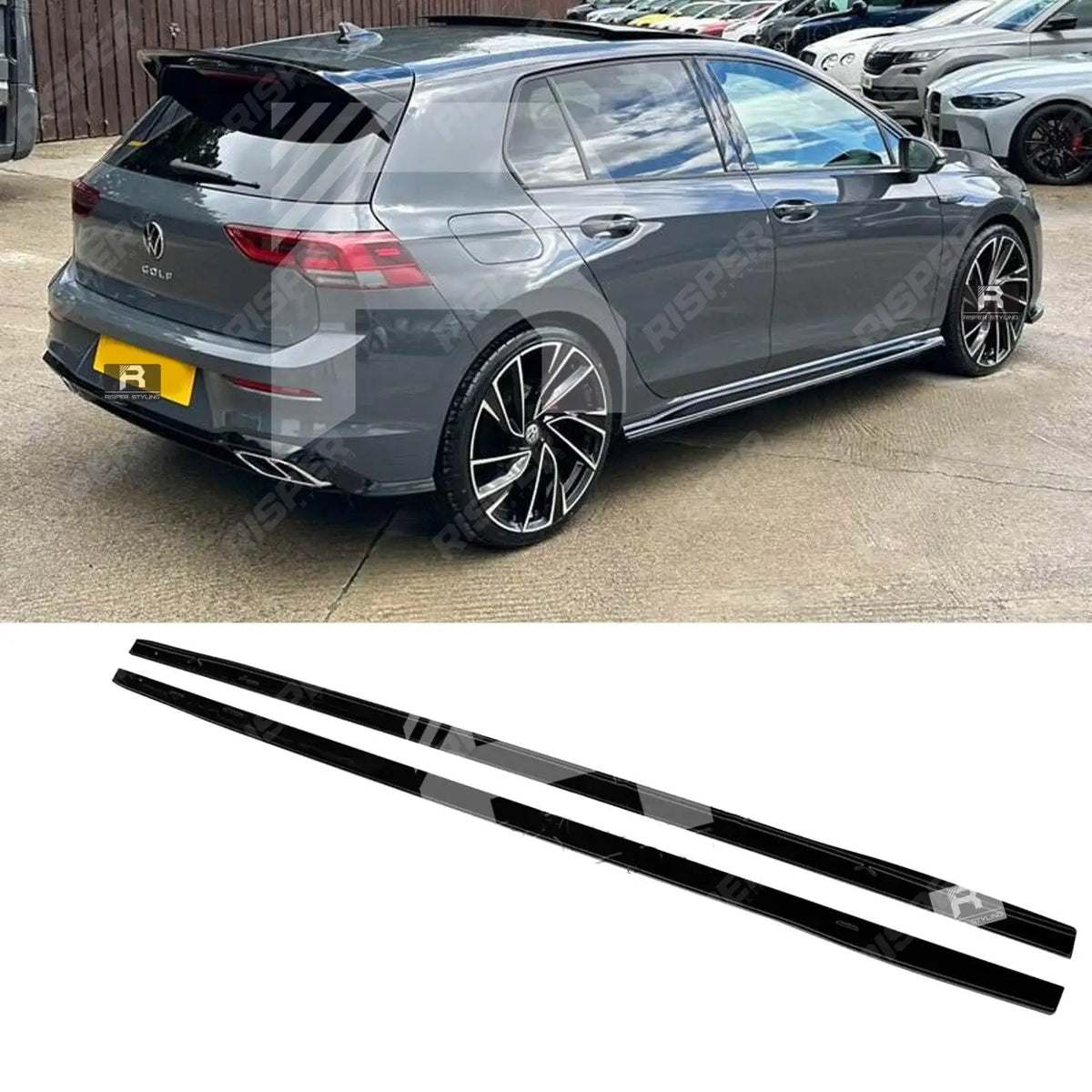 Side Skirt Splitters In Gloss Black For Volkswagen Golf MK8 GTI/R 2020+