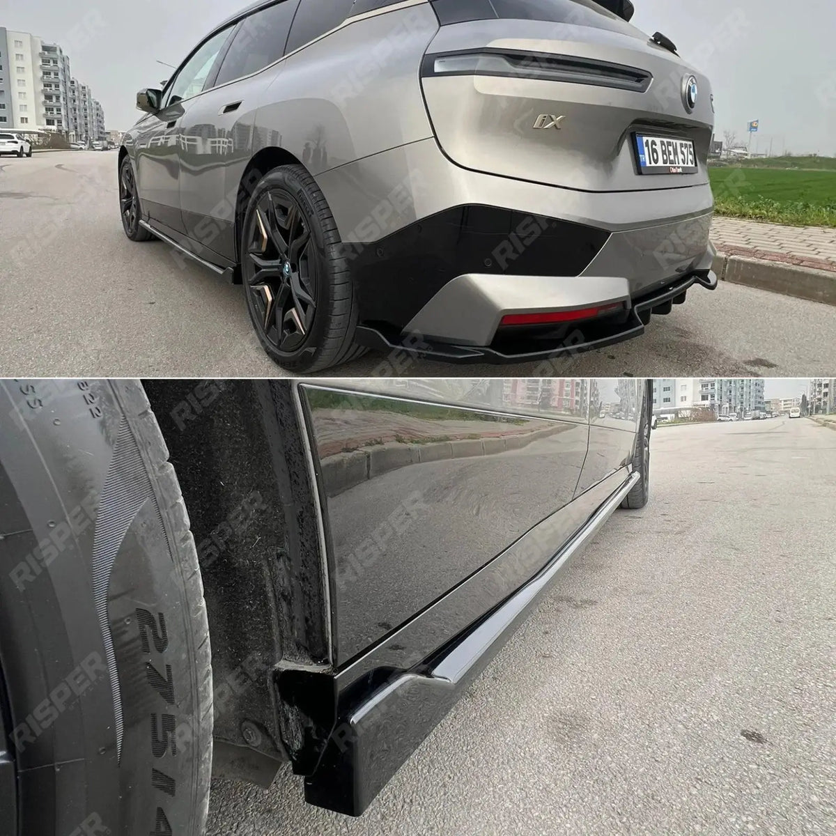Side Skirt Splitters Pair In Gloss Black For Bmw IX M Sport I20 2021+