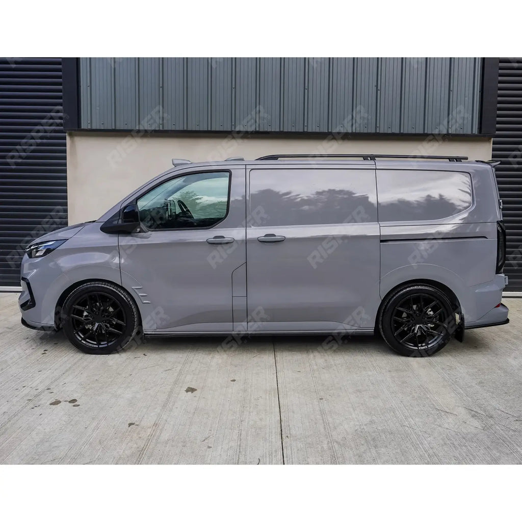 Side Skirt Splitters V2 In Gloss Black For Ford Transit Custom LWB MK2 2024 on