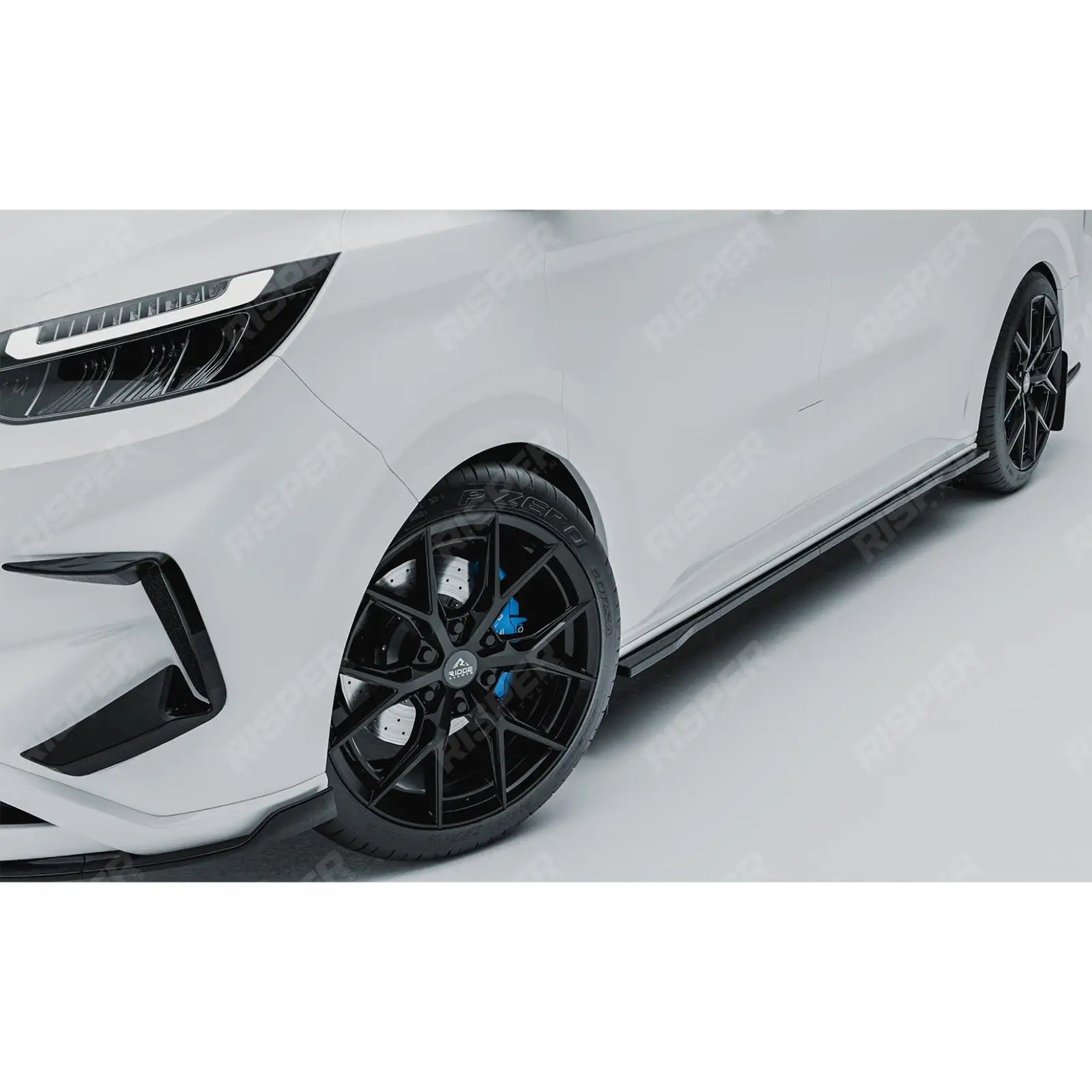 Side Skirt Splitters V2 In Gloss Black For Ford Transit Custom LWB MK2 2024 on
