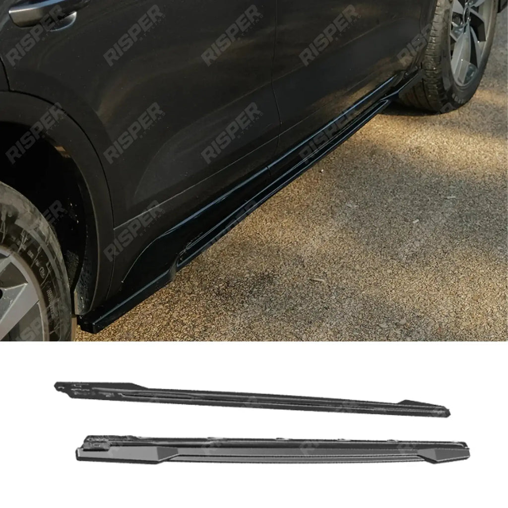 Side Skirts In Gloss Black (2 Pcs) For Audi SQ5 / Q5 S-Line Mk2 Facelift 2020-2024