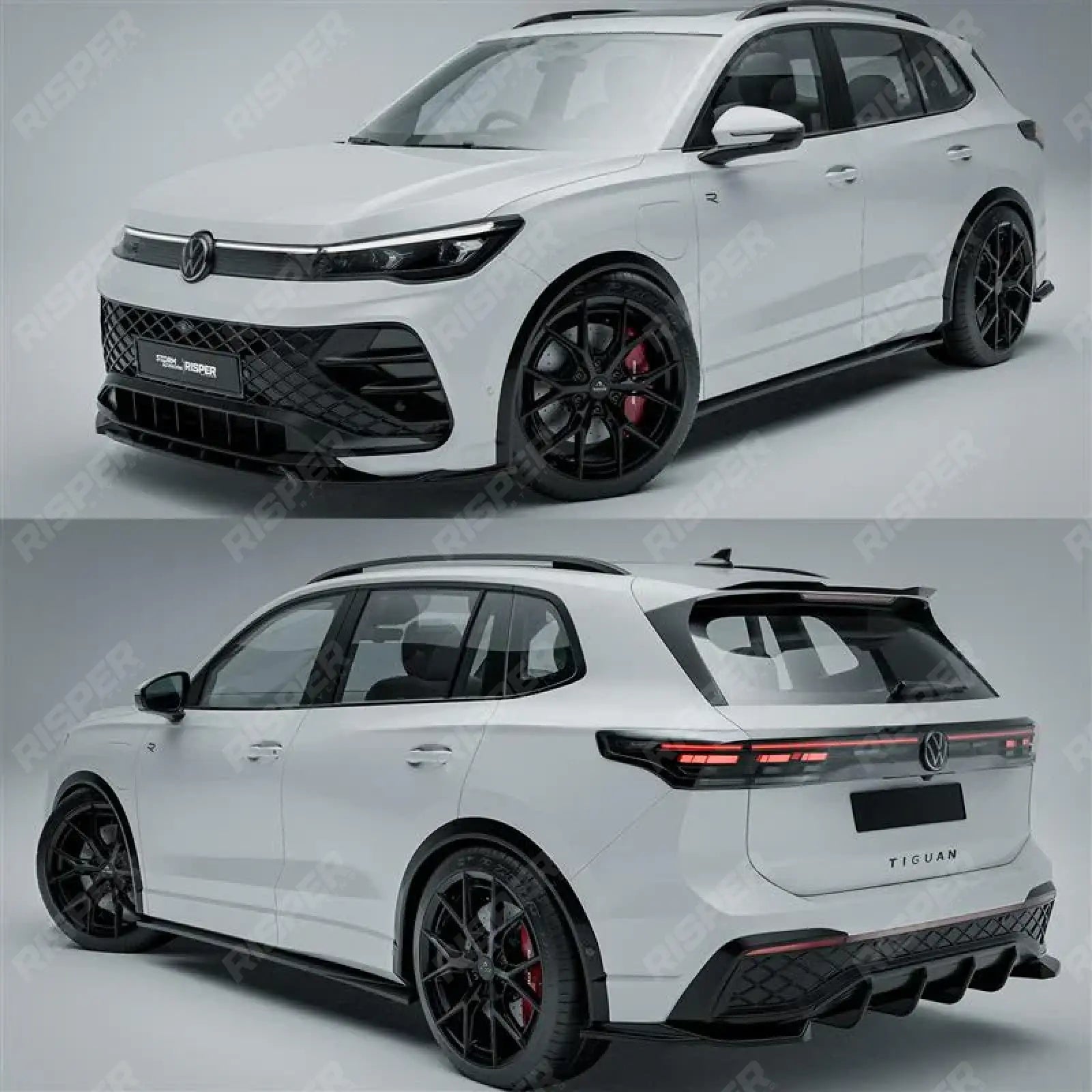 Side Skirts In Gloss Black For VW Tiguan MK3 2024 On