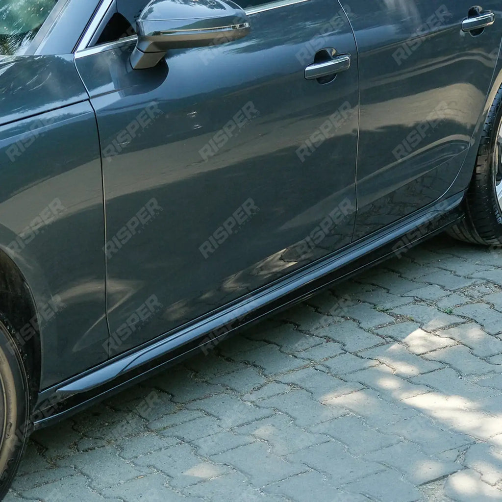 Side Skirts Set In Gloss Black For Audi A4 B9 Facelift 2019-2024