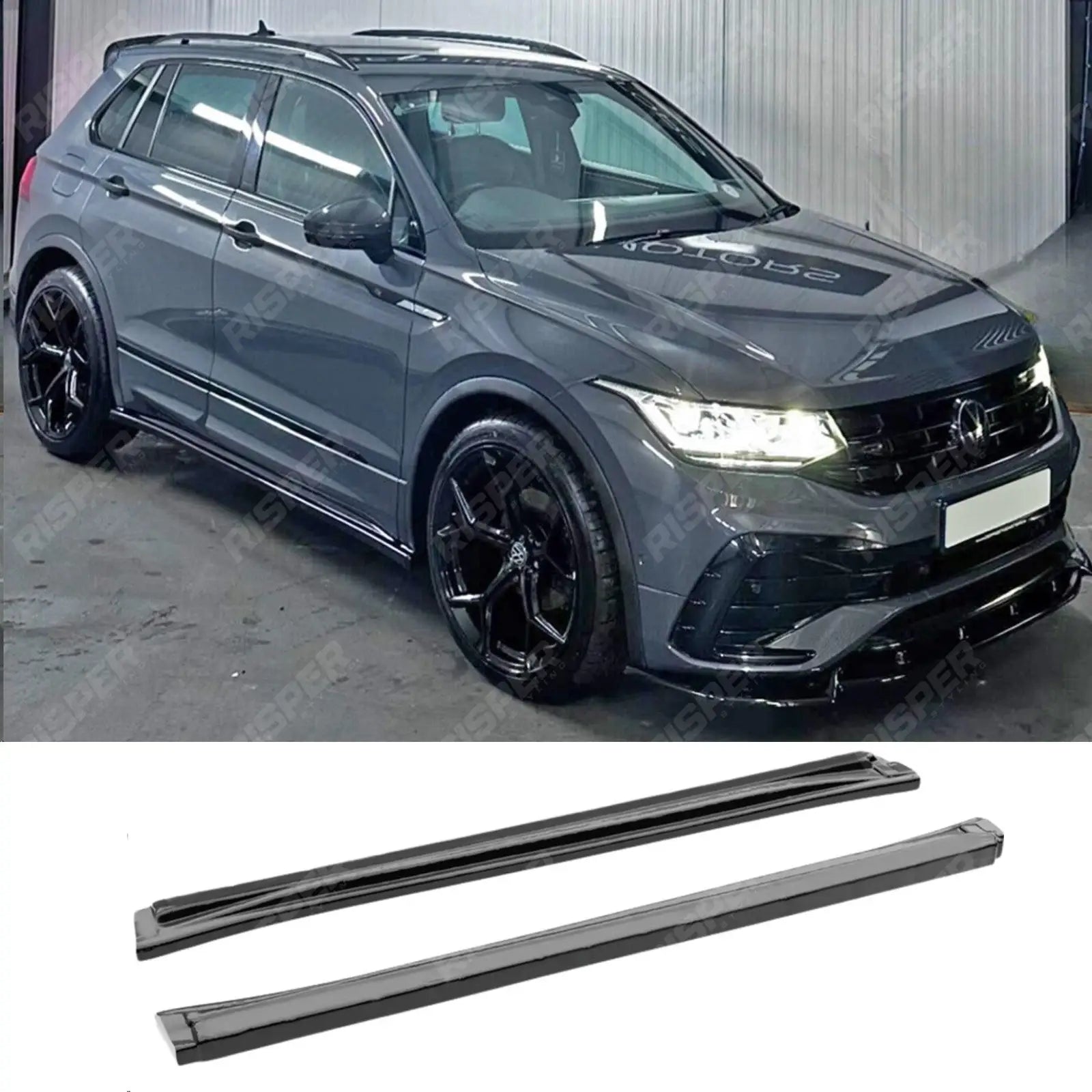 Side Skirts / VW Tiguan R Line MK2 Facelift Side Skirts (2PCS) For VW Tiguan R MK2 2020+