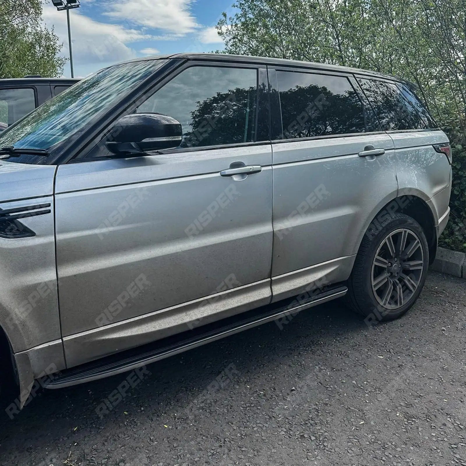 Side Steps Running Boards Silver & Black For Range Rover Sport / Vogue / 2013 On