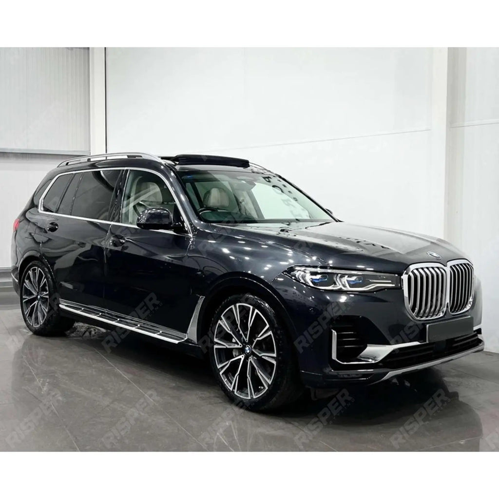 Side Steps Silver & Black For BMW X7 G07 2018 on