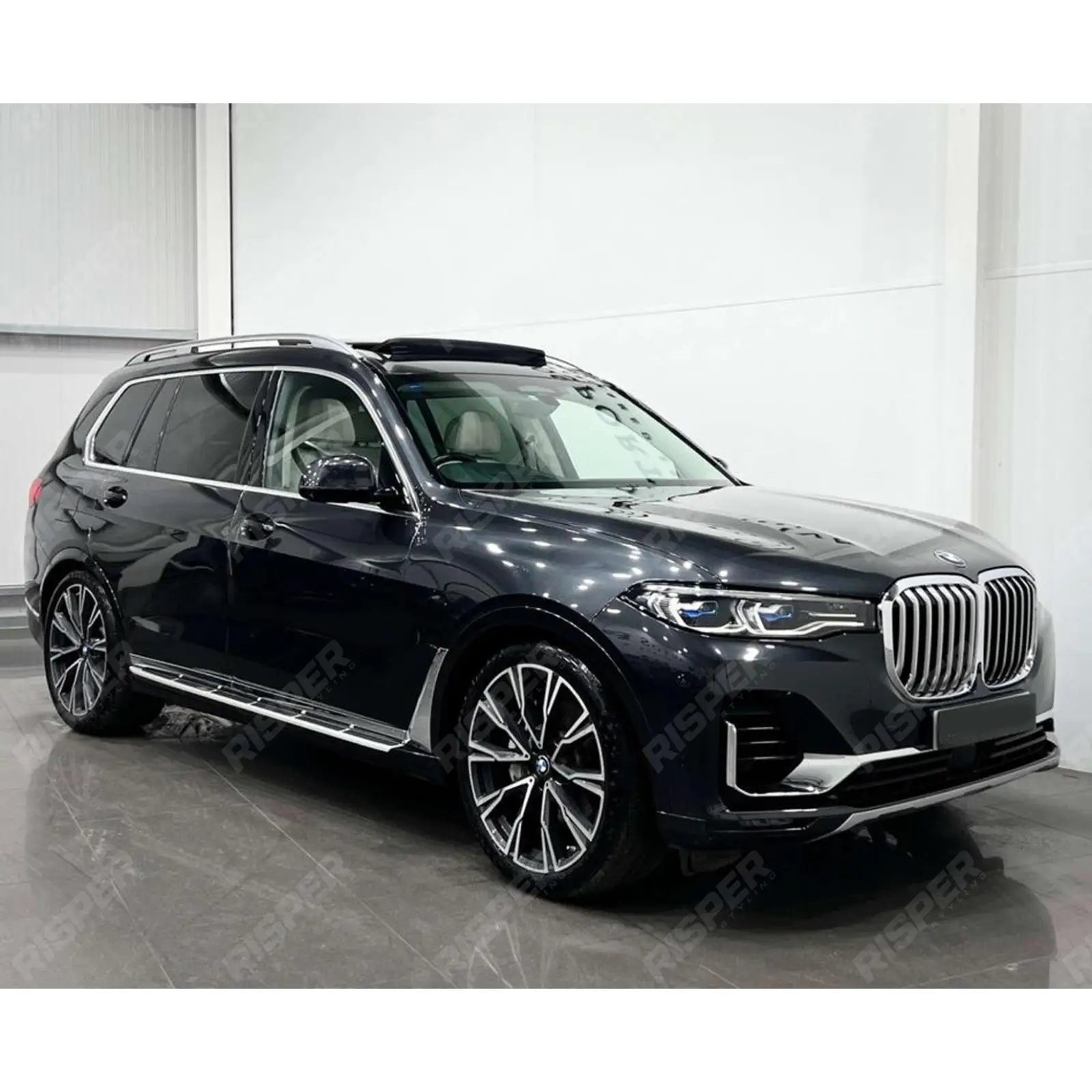 Side Steps Silver & Black For BMW X7 G07 2018 on