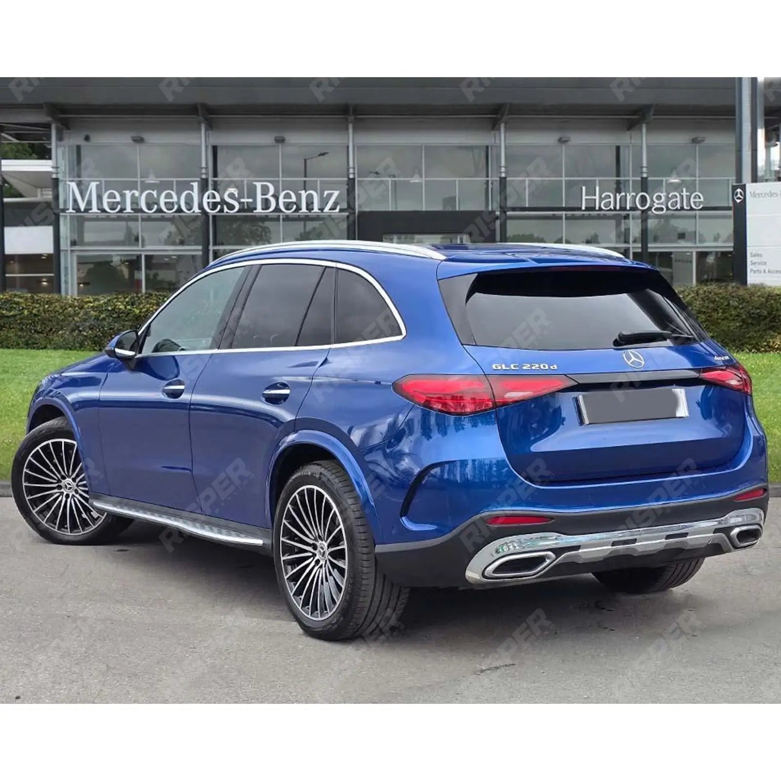 Silver Side Step Running Boards For Mercedes GLC 2023 Onwards
