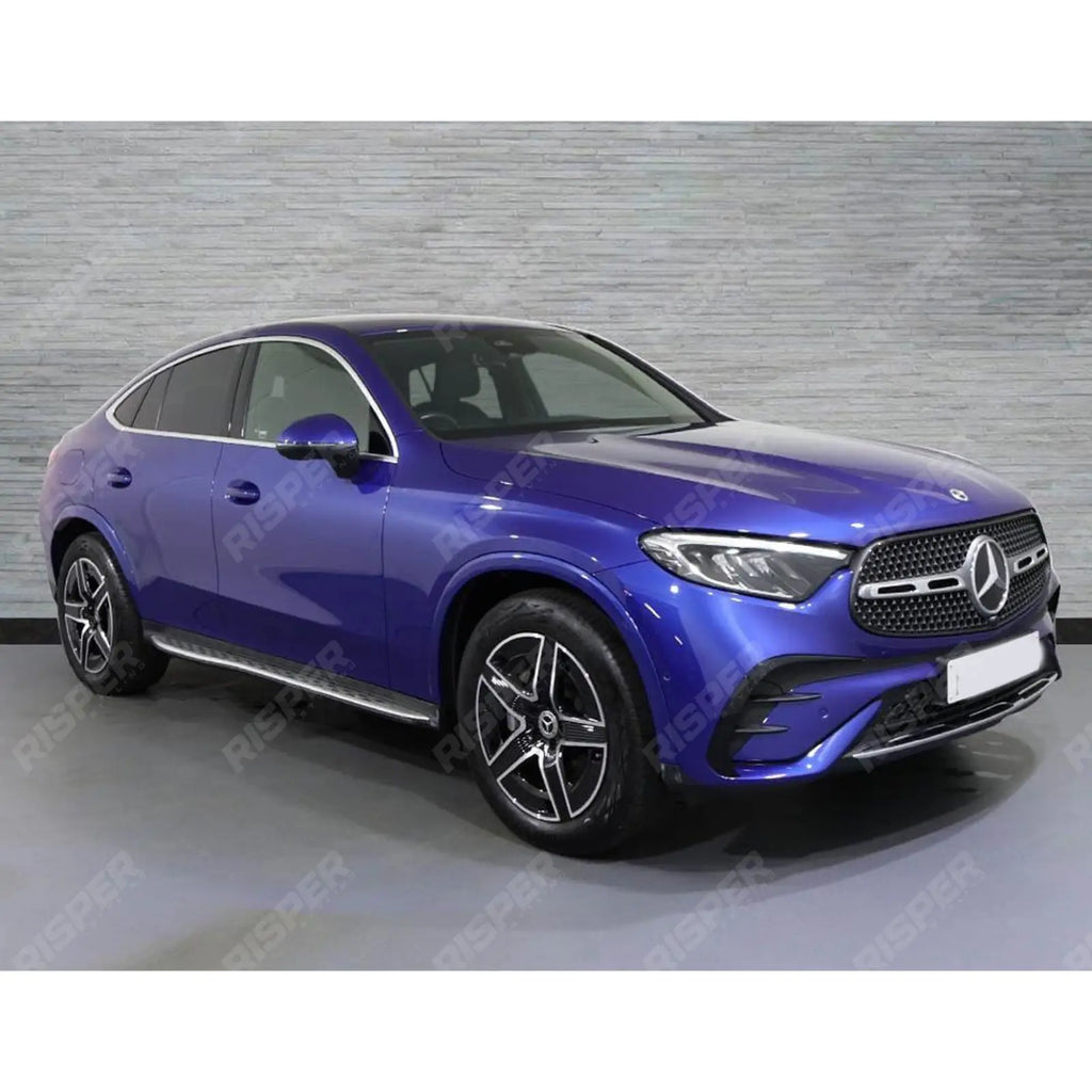 Silver Side Step Running Boards For Mercedes GLC 2023 Onwards
