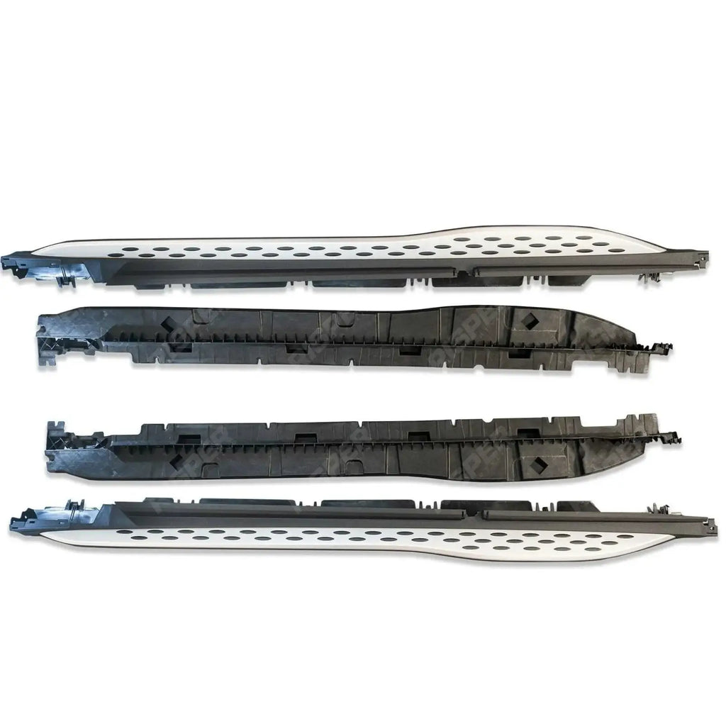 Silver Side Step Running Boards For Mercedes GLC 2023 Onwards