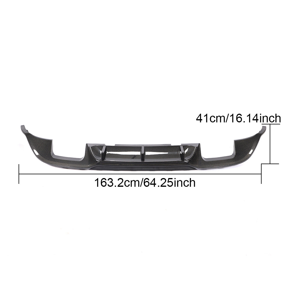 P Style Carbon Fibre Rear Diffuser for VW Golf MK7.5 GTI 17-20