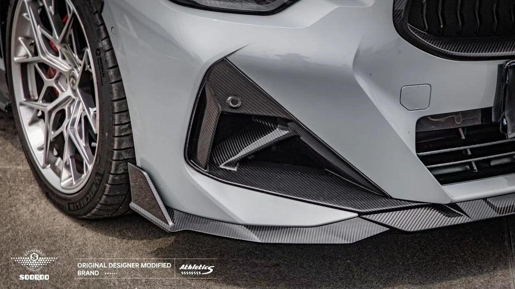 SOOQOO - BMW 2 SERIES G42 / M240I DRY CARBON FIBRE FRONT AIR INLETS
