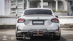 SOOQOO - BMW 2 SERIES G42 / M240I DRY CARBON FIBRE REAR LED DIFFUSER