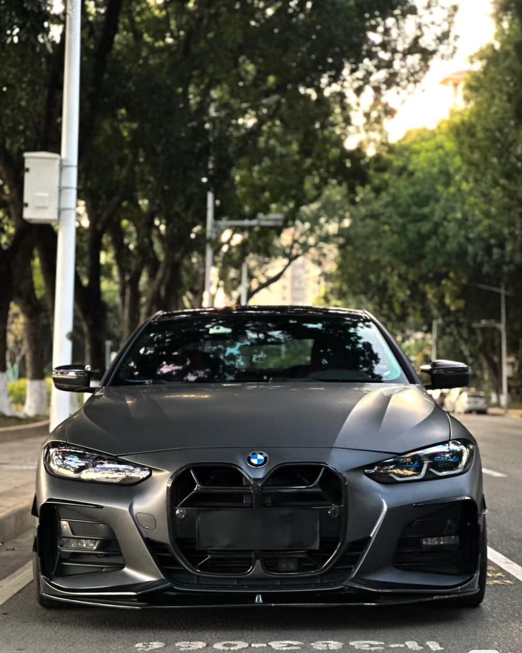SOOQOO - BMW 4 SERIES G22 DRY CARBON FIBRE FRONT FOG LIGHT OVERLAYS