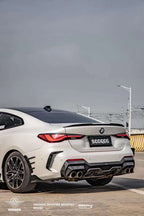 SOOQOO - BMW 4 SERIES G22 DRY CARBON FIBRE FRONT + REAR OVERLAYS CANARDS