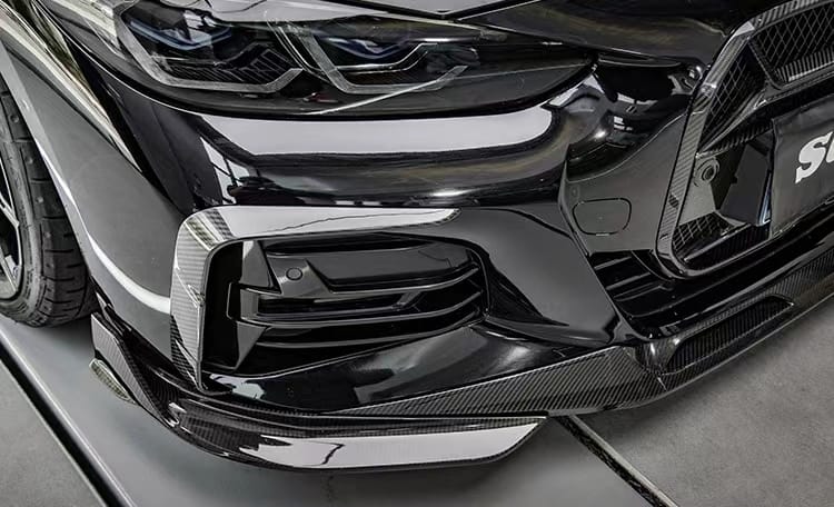 SOOQOO - BMW 4 SERIES G22 DRY CARBON FIBRE FRONT + REAR OVERLAYS CANARDS