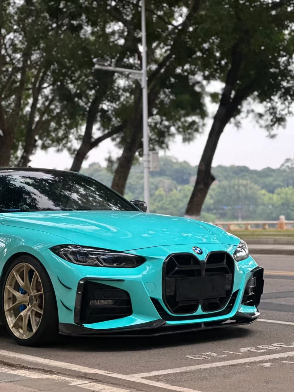 SOOQOO - BMW 4 SERIES G22 DRY CARBON FIBRE FRONT + REAR OVERLAYS CANARDS