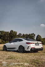 SOOQOO - BMW 4 SERIES G22 DRY CARBON FIBRE REAR BUMPER OVERLAYS