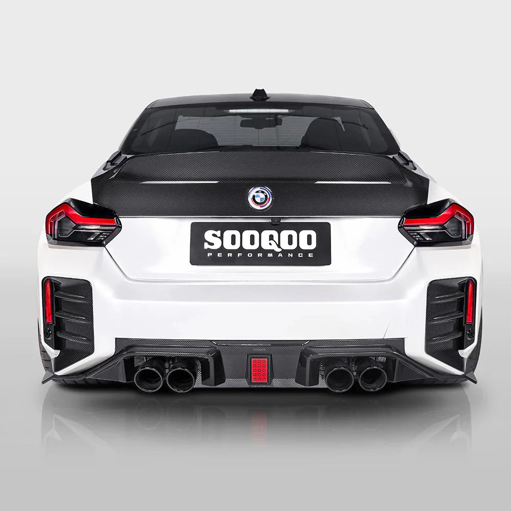SOOQOO - BMW M2 G87 DRY CARBON FIBER LED REAR DIFFUSER