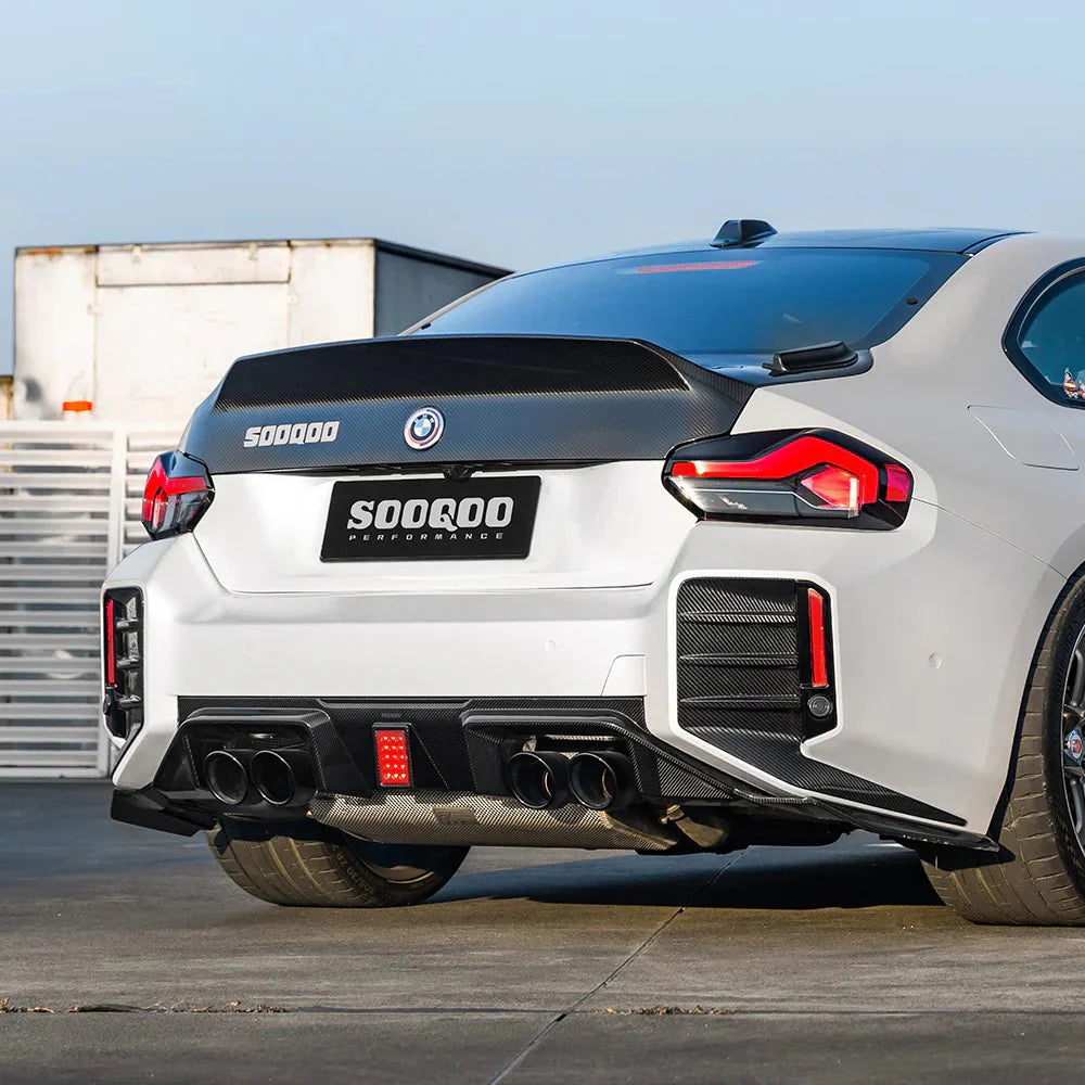 SOOQOO - BMW M2 G87 DRY CARBON FIBER LED REAR DIFFUSER