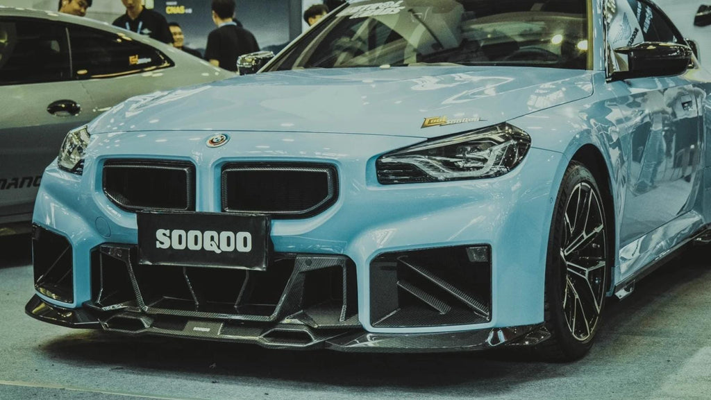 SOOQOO- BMW M2 G87 DRY CARBON FIBRE FRONT LIP