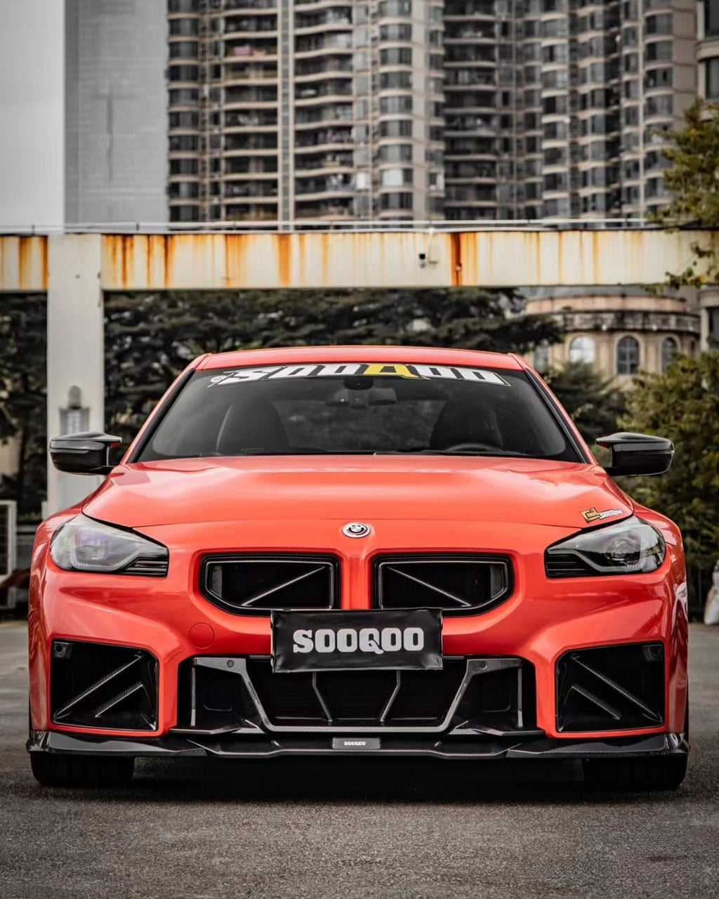 SOOQOO- BMW M2 G87 DRY CARBON FIBRE FRONT LIP