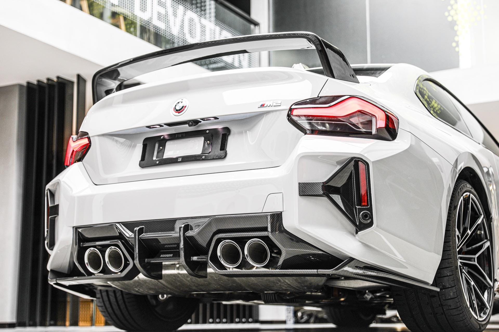 SOOQOO - BMW M2 G87 DRY CARBON FIBRE REAR BUMPER INSERTS