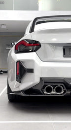SOOQOO - BMW M2 G87 DRY CARBON FIBRE REAR BUMPER INSERTS