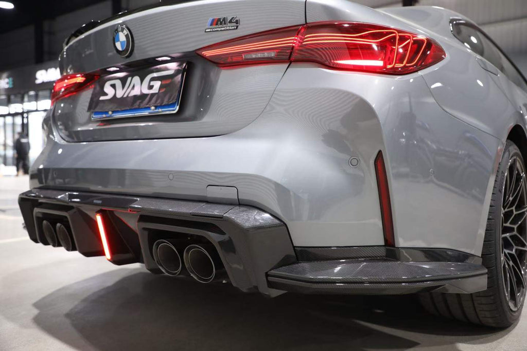 SOOQOO - BMW M3 G80 G81 / M4 G82 G83 CARBON FIBRE LED REAR DIFFUSER