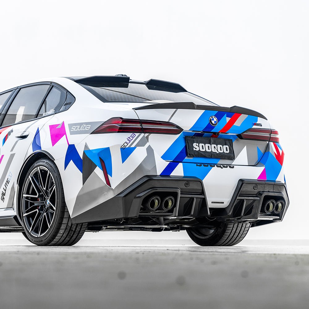 SOOQOO - BMW M5 G90 DRY CARBON FIBER REAR DIFFUSER MP STYLE