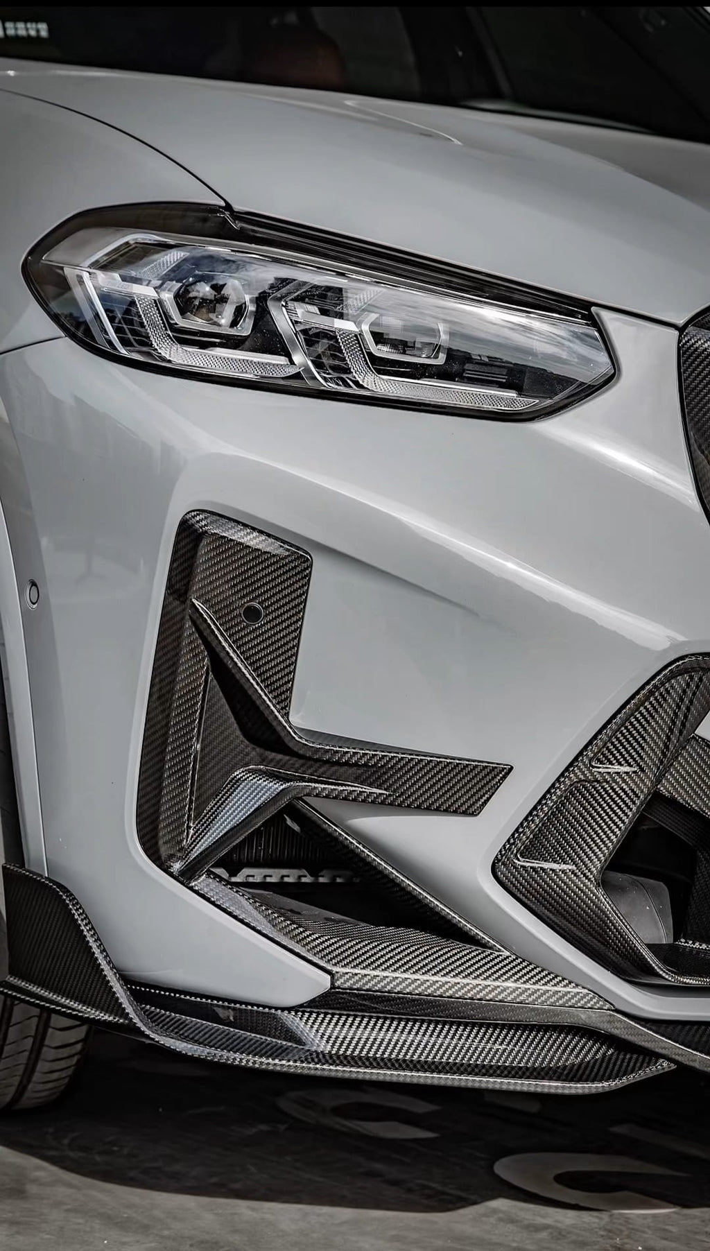 SOOQOO - BMW X3M F97 LCI DRY CARBON FIBRE FRONT AIR INLETS