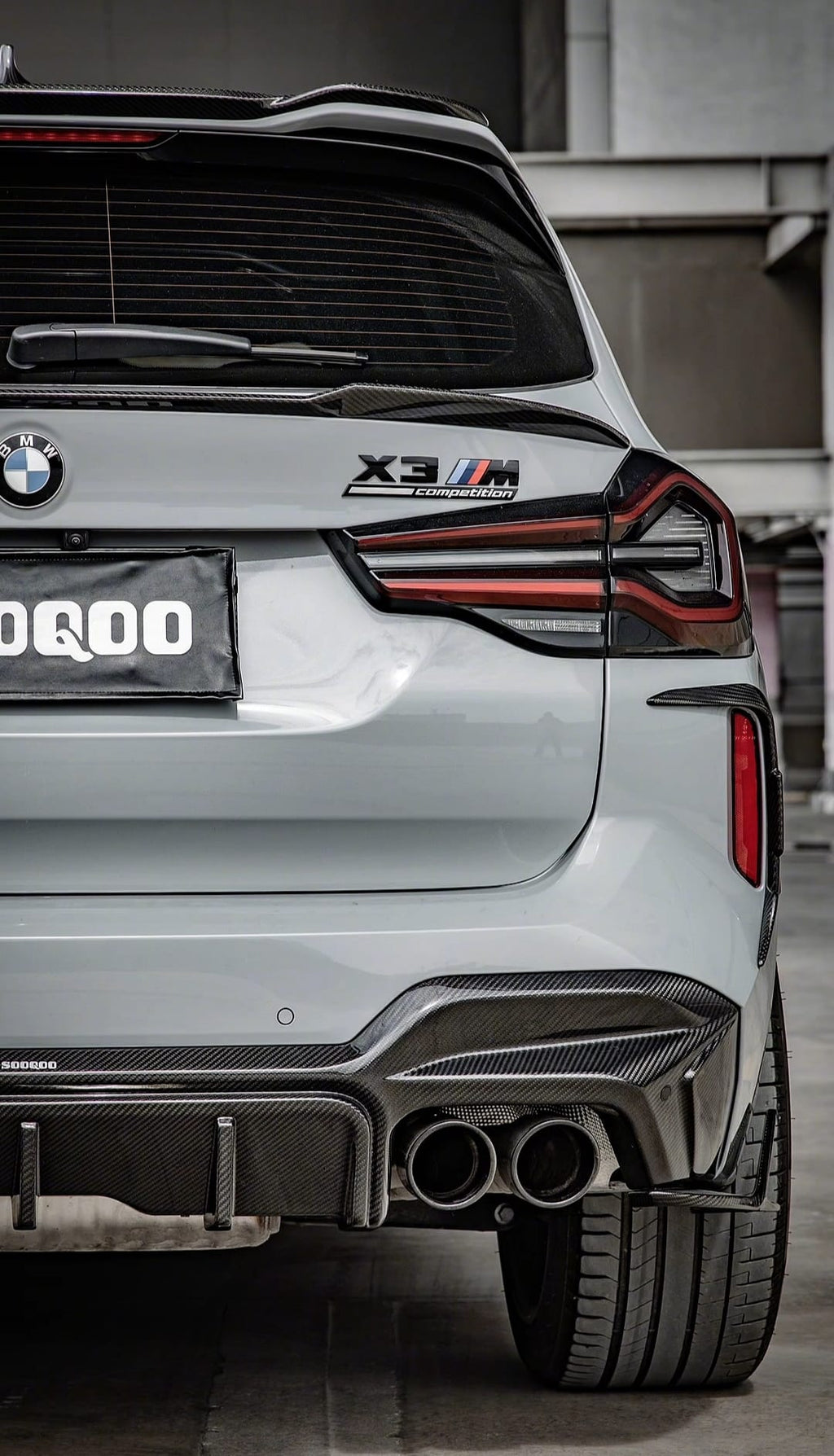 SOOQOO - BMW X3M F97 LCI DRY CARBON FIBRE REAR CANARDS