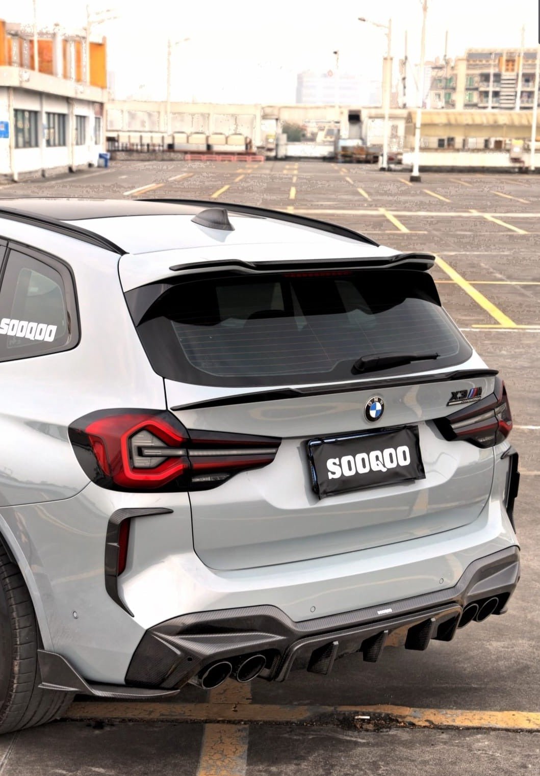 SOOQOO - BMW X3M F97 LCI DRY CARBON FIBRE REAR TOP SPOILER