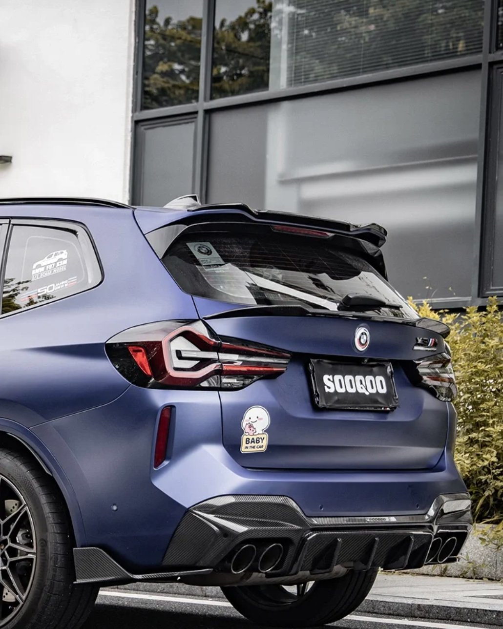 SOOQOO - BMW X3M F97 LCI DRY CARBON FIBRE REAR TOP SPOILER