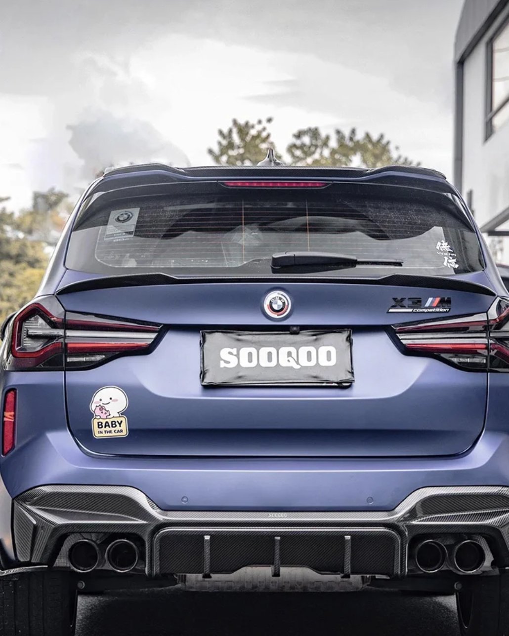 SOOQOO - BMW X3M F97 LCI DRY CARBON FIBRE REAR TOP SPOILER