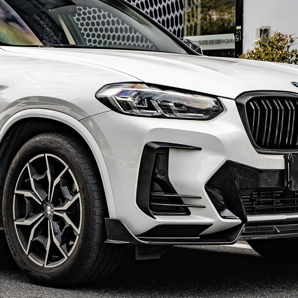 SOOQOO - BMW X4 G02 DRY CARBON FIBER FRONT LIP V1