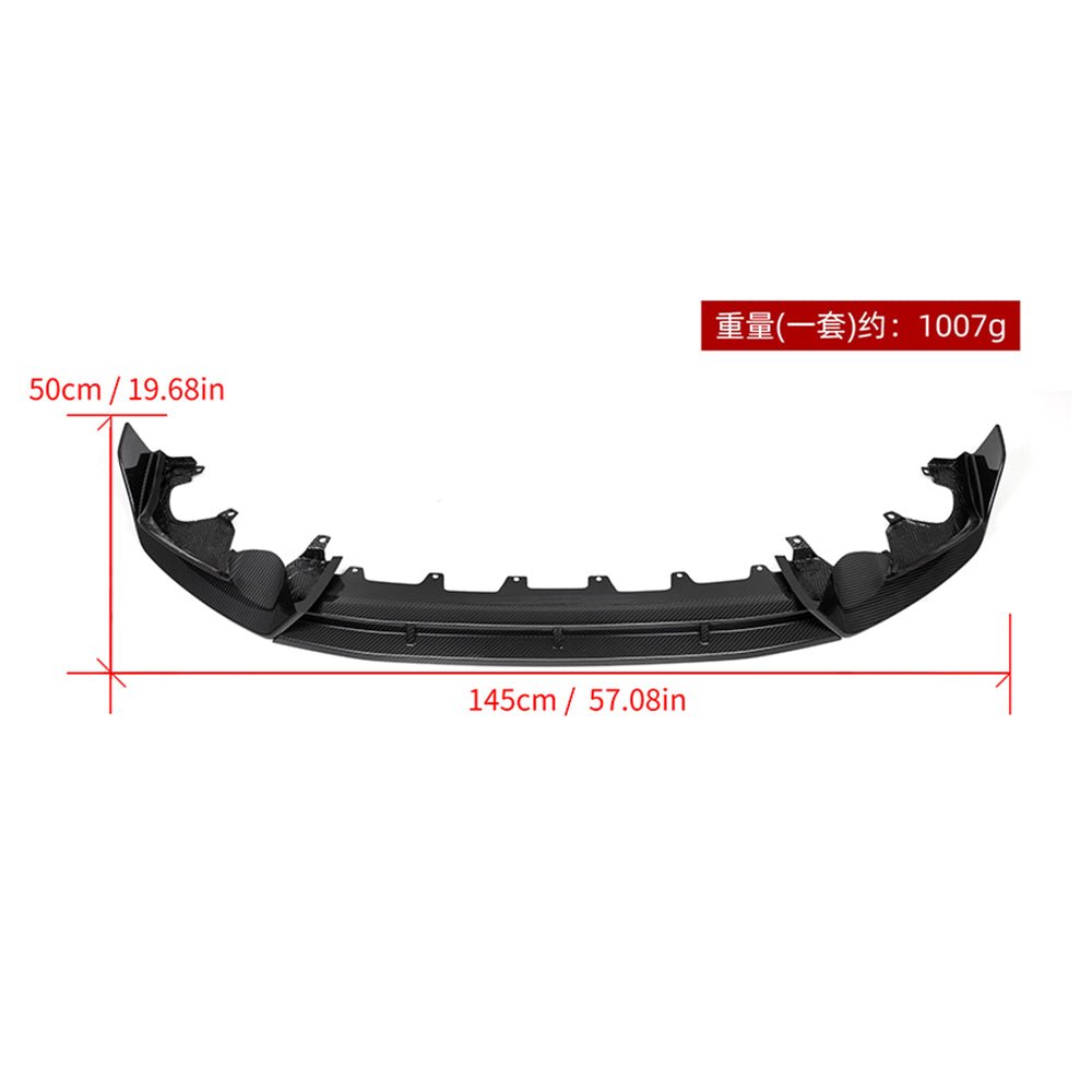 SOOQOO - BMW X4 G02 DRY CARBON FIBER FRONT LIP V1