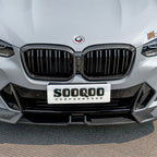 SOOQOO - BMW X4 G02 DRY CARBON FIBER FRONT LIP V2