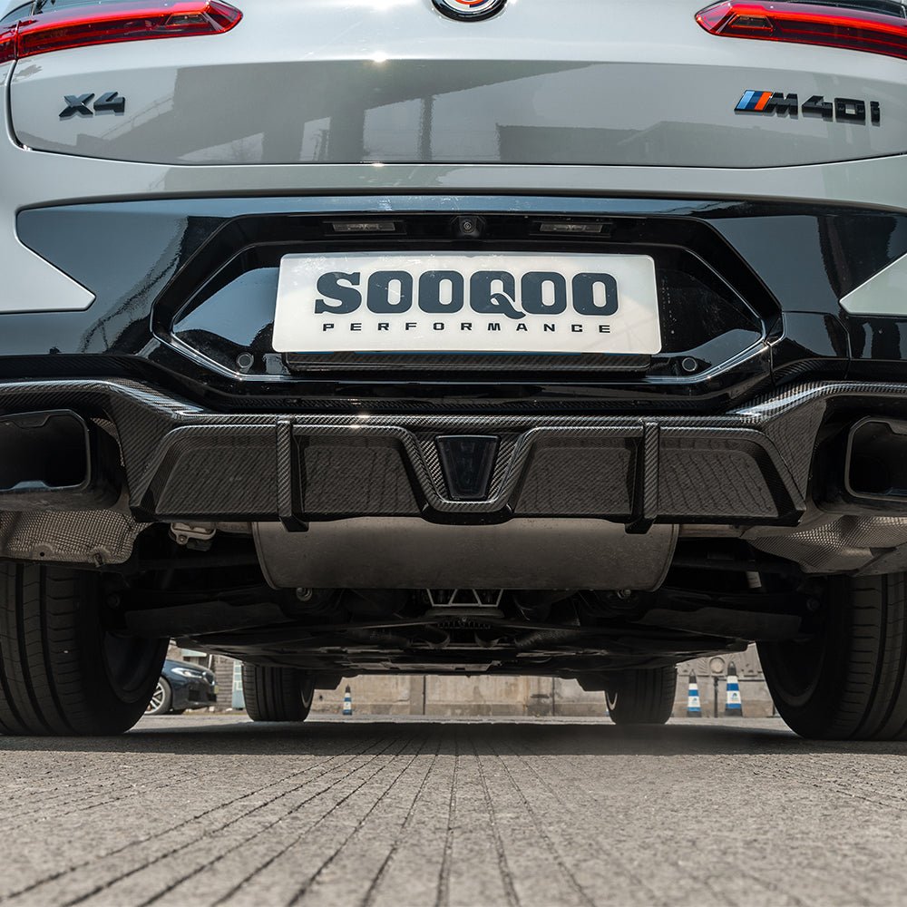 SOOQOO - BMW X4 G02 DRY CARBON FIBER REAR LED DIFFUSER