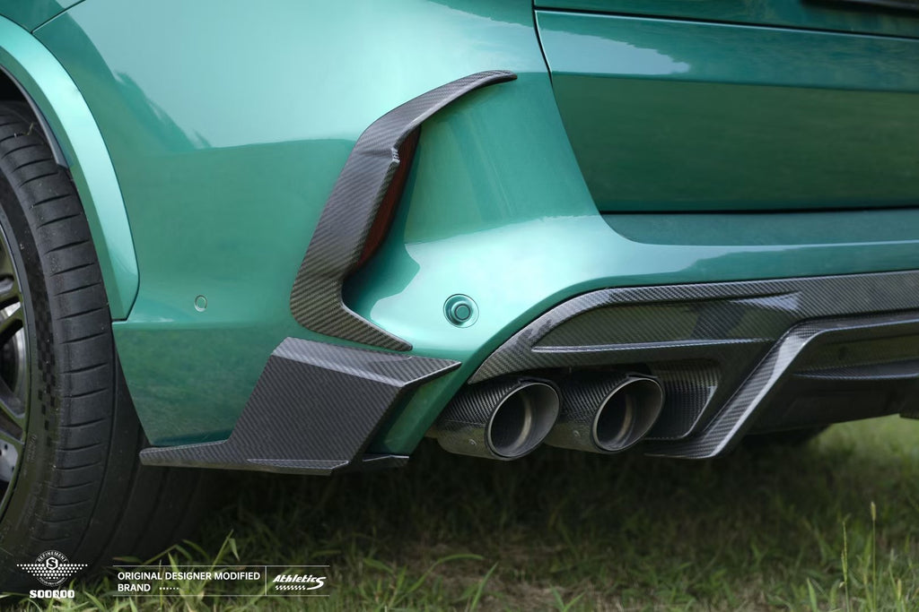 SOOQOO - BMW X5M F95 LCI DRY CARBON FIBRE REAR CANARDS