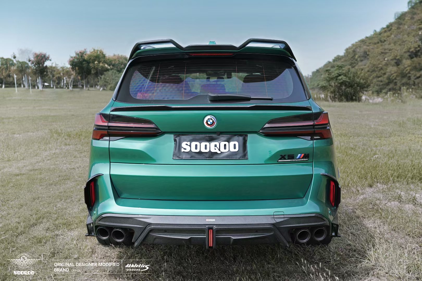 SOOQOO - BMW X5M F95 LCI DRY CARBON FIBRE REAR MID SPOILER