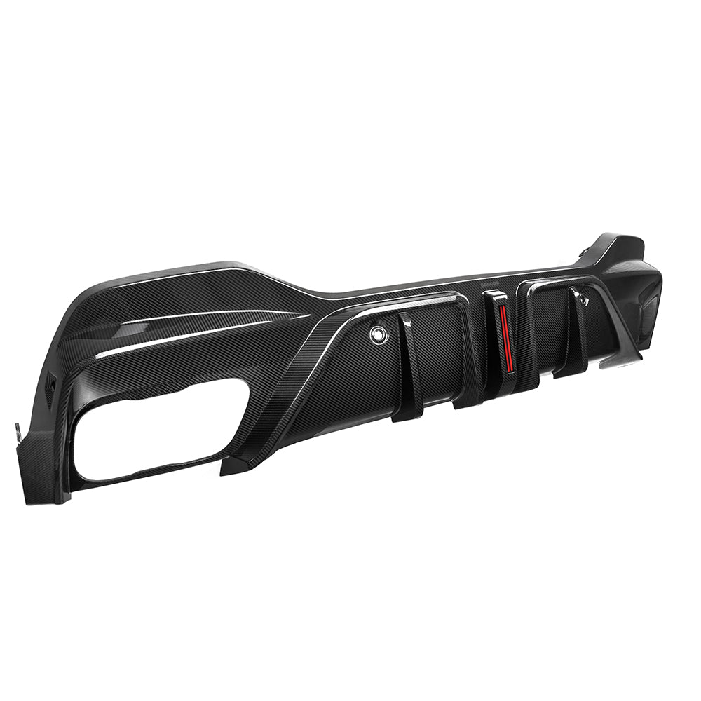SOOQOO - BMW X6 G06 DRY CARBON FIBER LED REAR DIFFUSER