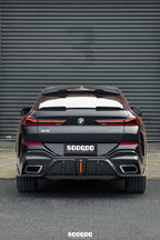 SOOQOO - BMW X6 G06 DRY CARBON FIBER LED REAR DIFFUSER