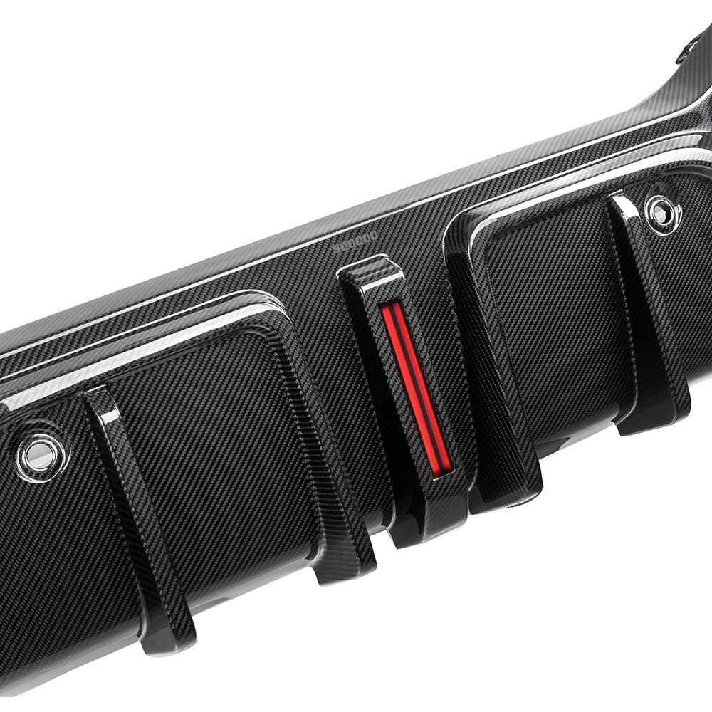 SOOQOO - BMW X6 G06 DRY CARBON FIBER LED REAR DIFFUSER
