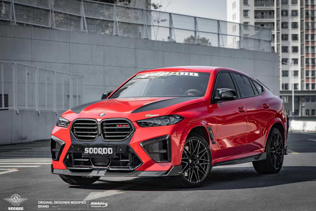 SOOQOO - BMW X6M F96 LCI DRY CARBON FIBER FRONT LIP