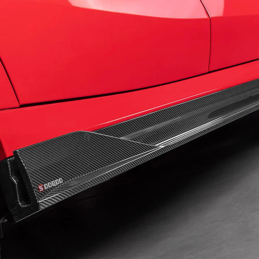 SOOQOO - BMW X6M F96 LCI DRY CARBON FIBER SIDE SKIRTS