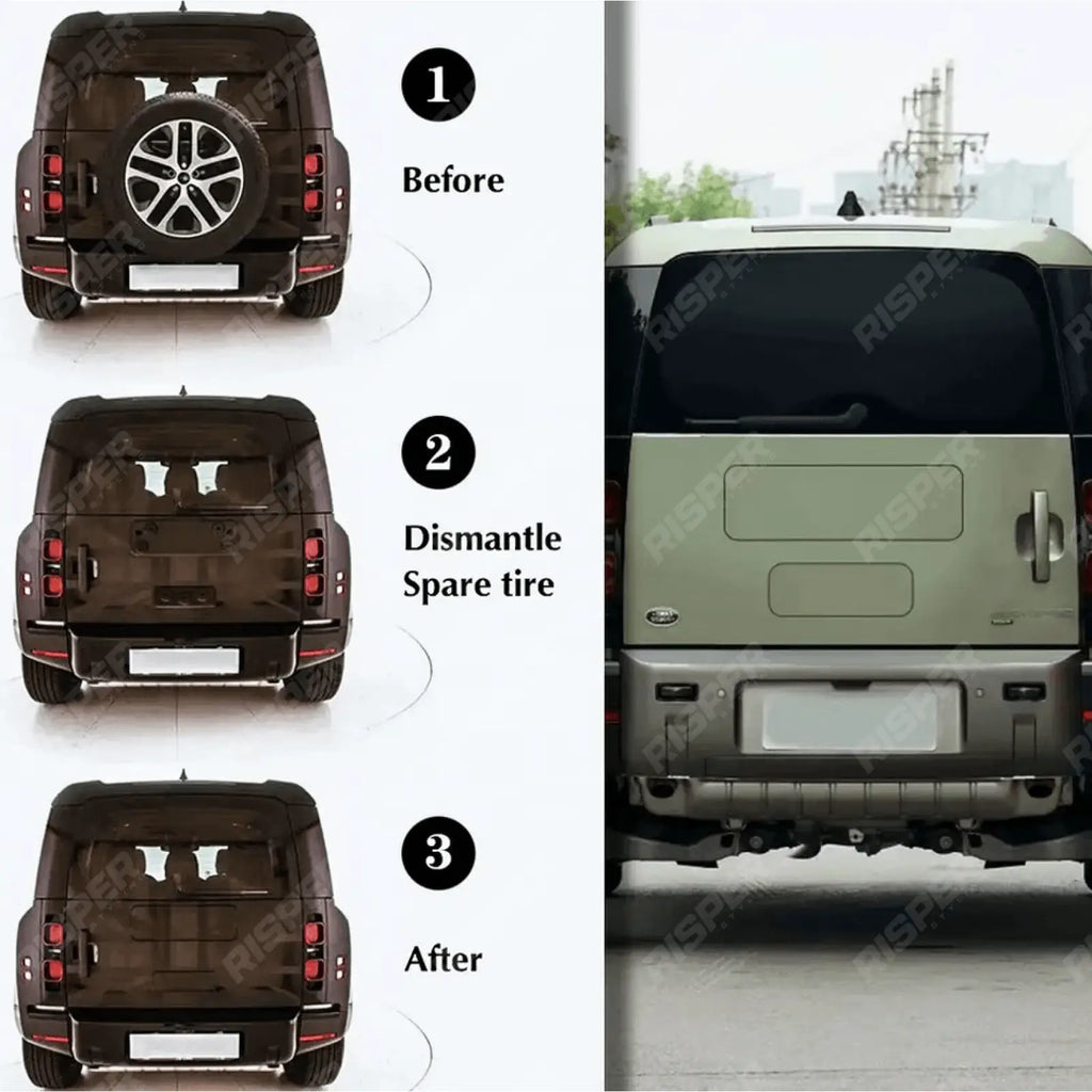 Spare Wheel Cover Removal Plate Colour Coded For Land Rover Defender L663 90 /110 / 130 2020 Onward