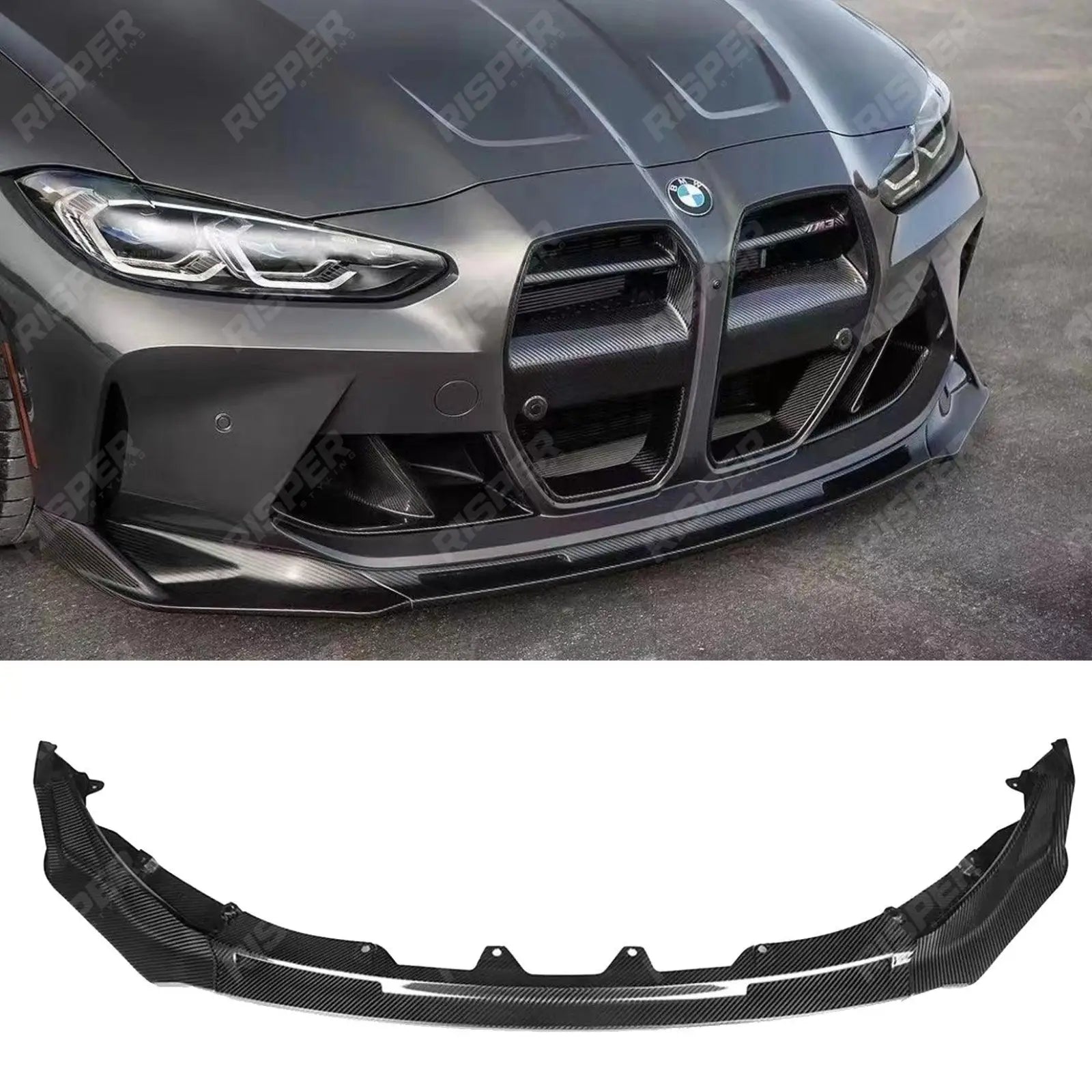 Splitter For BMW M3 M4 G80 G82 G83 - Dry Carbon Fiber Front